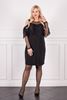 Picture of PLUS SIZE DRESS WITH LACE FRILL AND CHIFFON SLEEVE